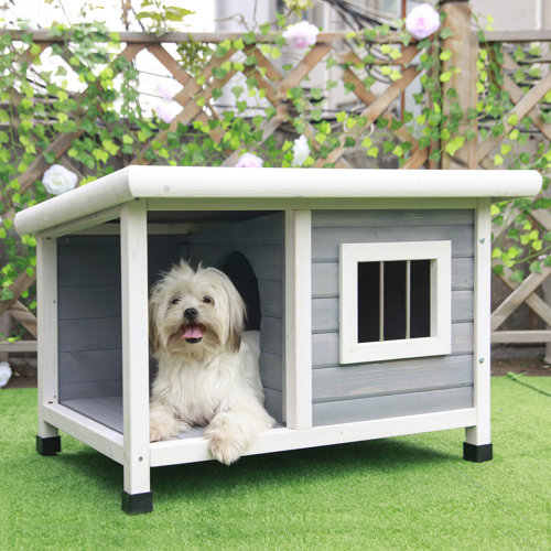 Tucker Murphy Pet™ Chayce Gray Wood Dog House & Reviews Wayfair